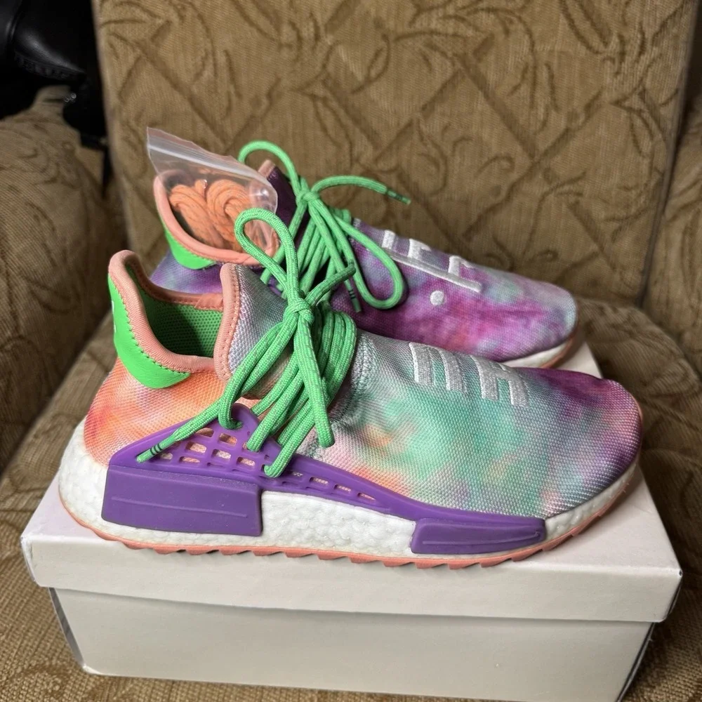 Pharrell x Adidas NMD Human Race Trail Holi Festival Size‎ 8 Excellent W/Box!